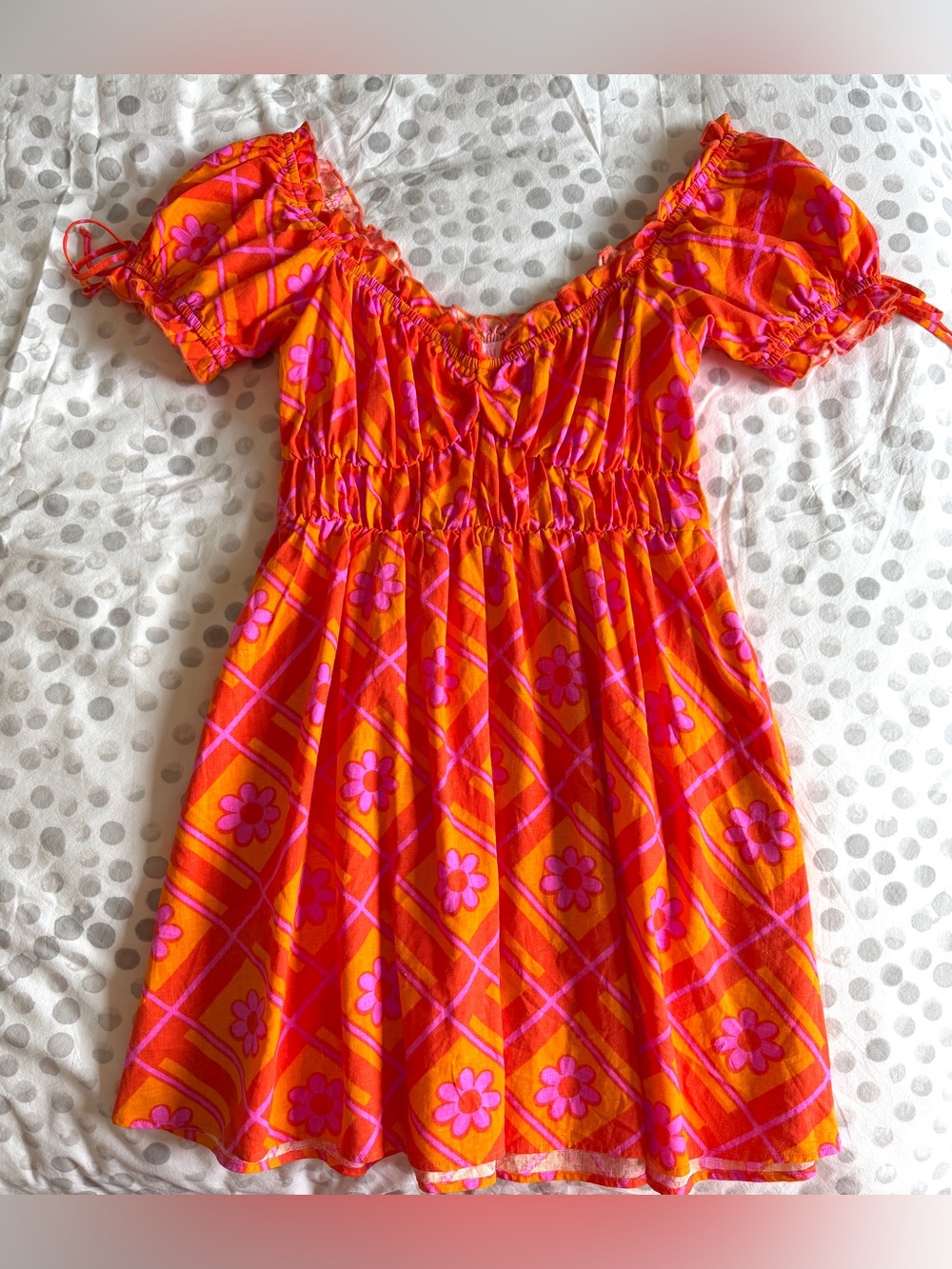 Show Me Your Mumu / Barbie collab Nikki Mini Dress in Malibu Daisy